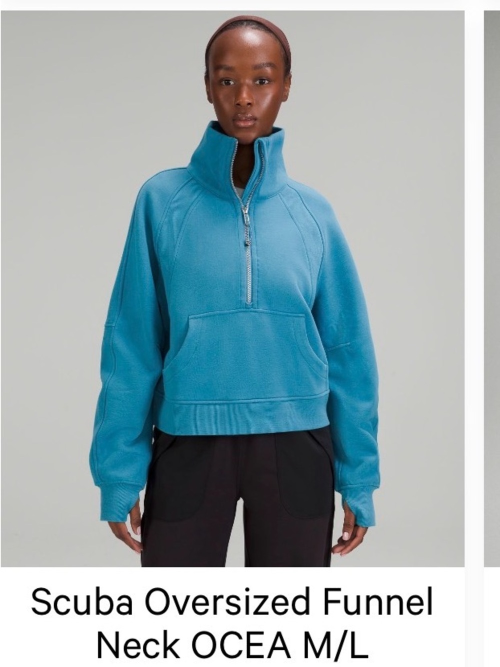Lululemon Teal Quarter-Zip Pullover